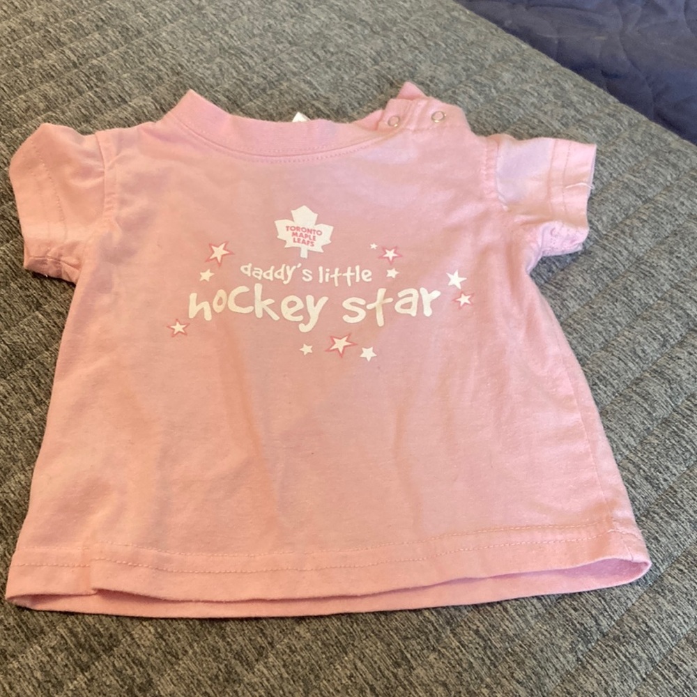 NHL Pink Short Sleeve Tee with Star Design